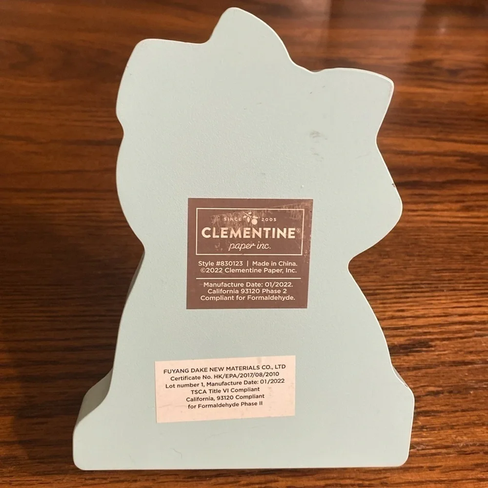 Clementine Paper Rescue Mom Pug Dog Wooden Block Shelf Sitter Decor